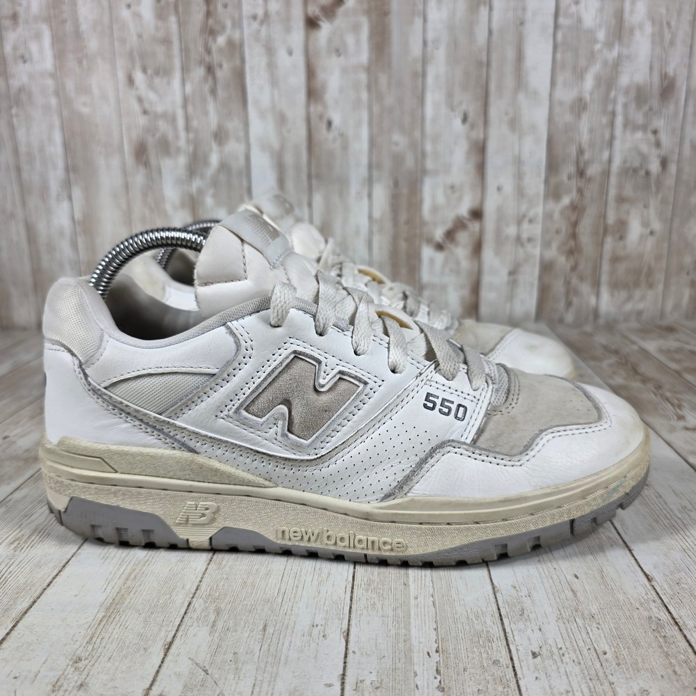 New Balance 550 White Gray Sneakers Shoes BB550PWG Women's Size 7.5